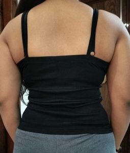 Rhinestone Black Tank Top