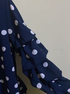 Westside Polka Dot Ruffle Top | XS