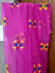 Pink Embroidered Dupatta