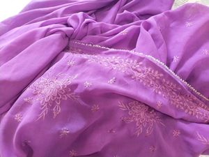 Viscose Georgette Embroidery Saree