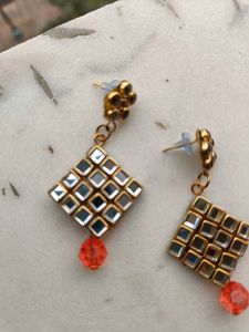 Kundan Dangling Earrings