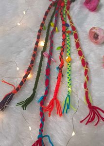 (Garba)Braided Hair Tie with Shells
