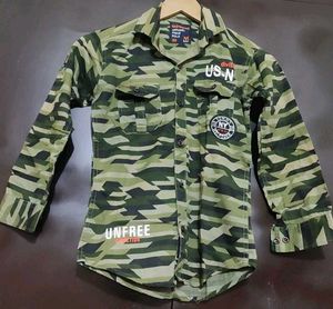 Olive Color Shirt For 4- 5 Year Boy
