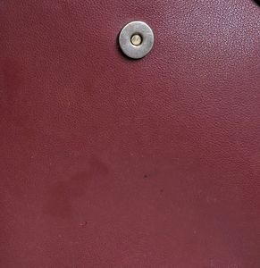 Burgundy Faux Leather Bucket Bag