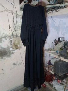 Black Nida Silk Abaya