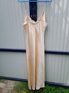 Cowl Neck Satin Dress