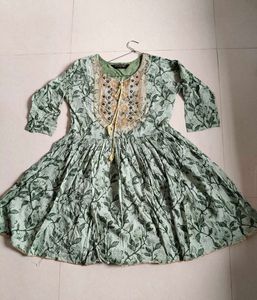 Green Floral Kurta Set