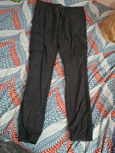Black Cargo Jogger Pants