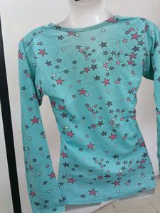 Star Print Long Sleeve Top