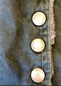 Dark olive green Fur denim jacket