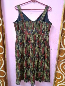 Aniston Leaf Print Dress