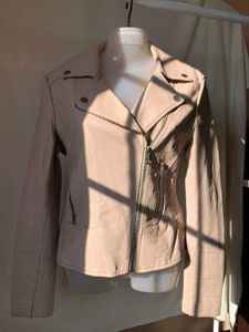 Beige leather Jacket