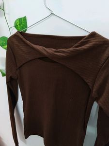 Cutout Brown Top