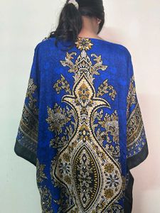 Vintage Blue Patterned Kaftan