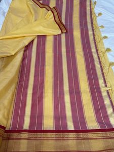 Kesari Coloured Banarasi Silk Saree