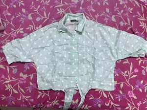 Crop Shirt With Knot