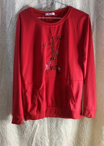 Red Embellished Top