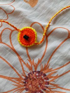Handmade Crochet Pin - Bright &amp; Unique