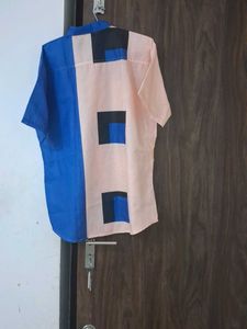 Color Block Button-Down Shirt