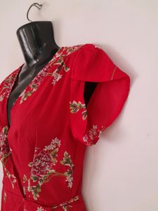 Red Printed Dress (Women&#39;s)