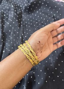 Set of 3 Gold Plated Bangles (city Cold)
