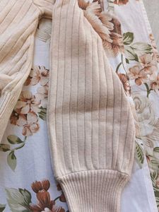 Beige Wrap Sweater
