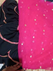 Black Sharara Set