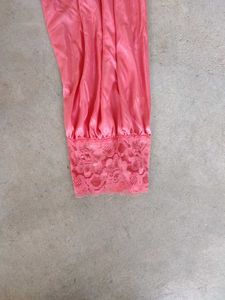 Vintage Pink Lace Trim Lounge Pants
