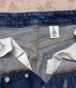 High-Waisted Blue Denim Jeans