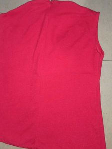 Chic Red Button-Down Top