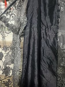 Elegant Black Embroidered Dress