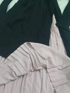 Black &amp; Pink Tiered Dress