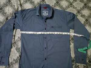 Blue Cotton Boys Shirt