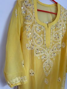 Lukhnavi work Kurti
