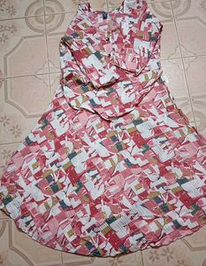 Casual Printed Dress.Popcoin Material