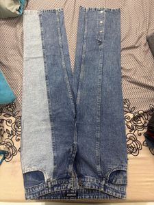 Two-Tone Denim Jeans