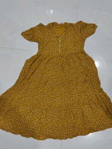 Mustard Dress By Pantaloons