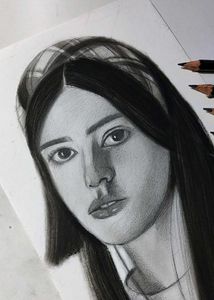 Original Charcoal Portrait Art