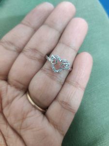 Heart-Shaped 92.5 Silver Ring