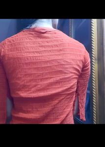 Red Vintage Crepe Top
