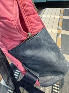 Pink And Grey Beautiful School Bag For Girls