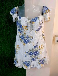 Ivory &amp; Blue F21 Sundress