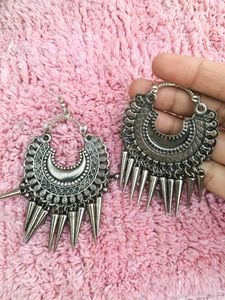 Silver Oxidised Earrings