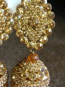Golden Jhumka Earrings