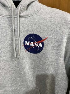 H&amp;M NASA LIGHT GREY RELAXED FIT HOODIE