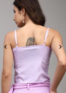 Stylish Lavender Tie-Up Top