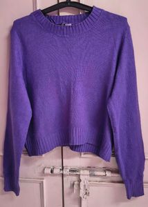 Cute Purple Knit Sweater