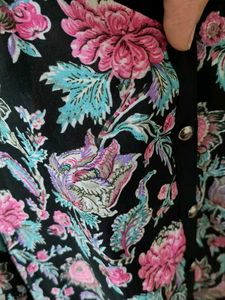 Floral Print Button-Down Top