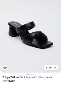 New Tokyo Talking Not Used Black Puffer Wedges