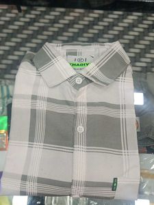 Stylish Grey Checked Shirt